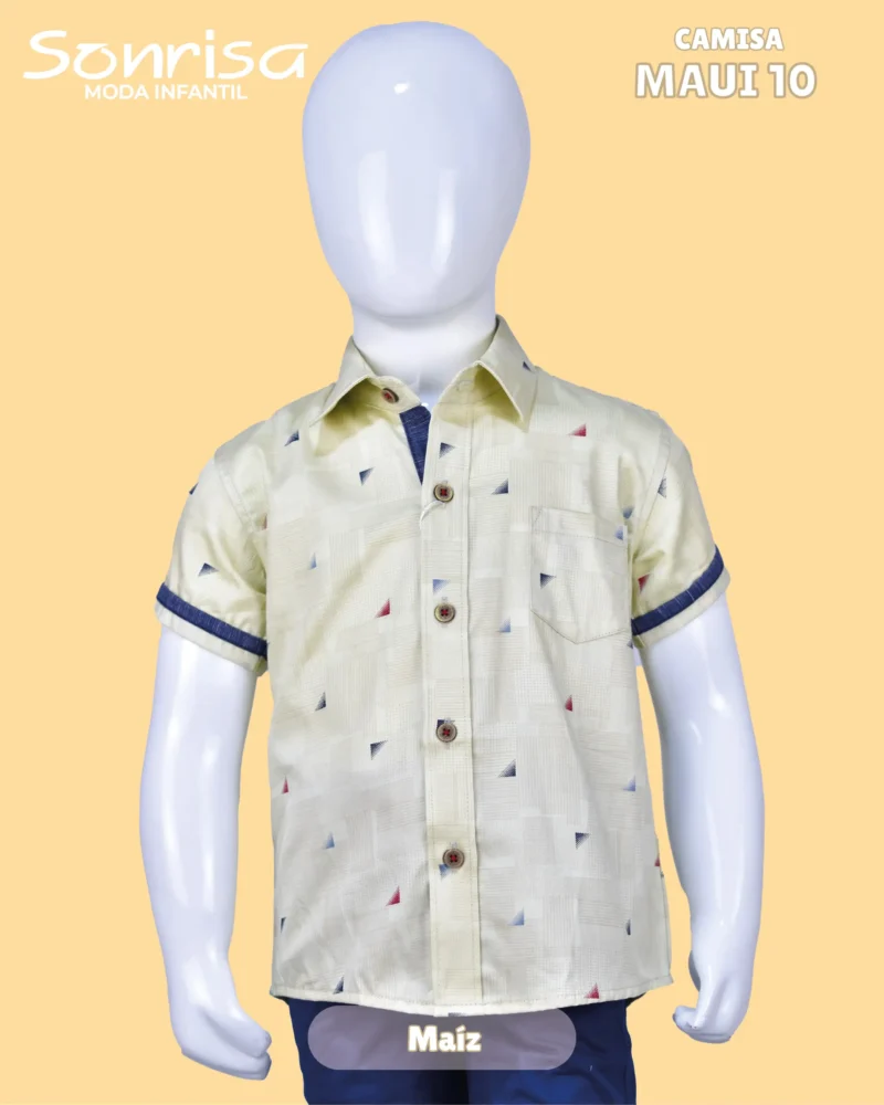 Camisa Manga Corta Niño Modelo Maui 10