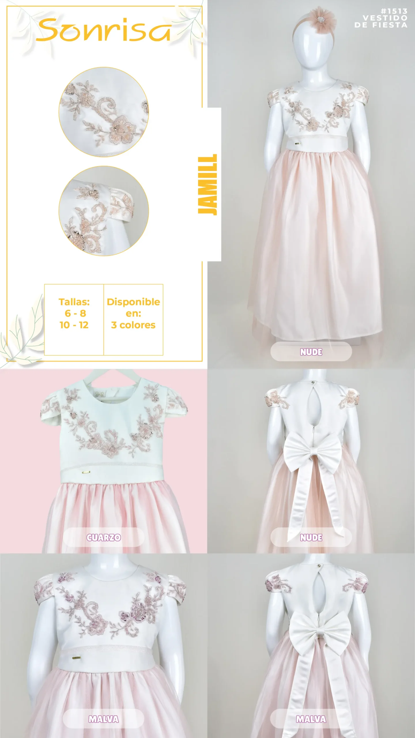 Vestido de fiesta Jamill Sonrisa Moda Infantil Vestido-de-fiesta-Jamill-Sonrisa-Moda-Infantil